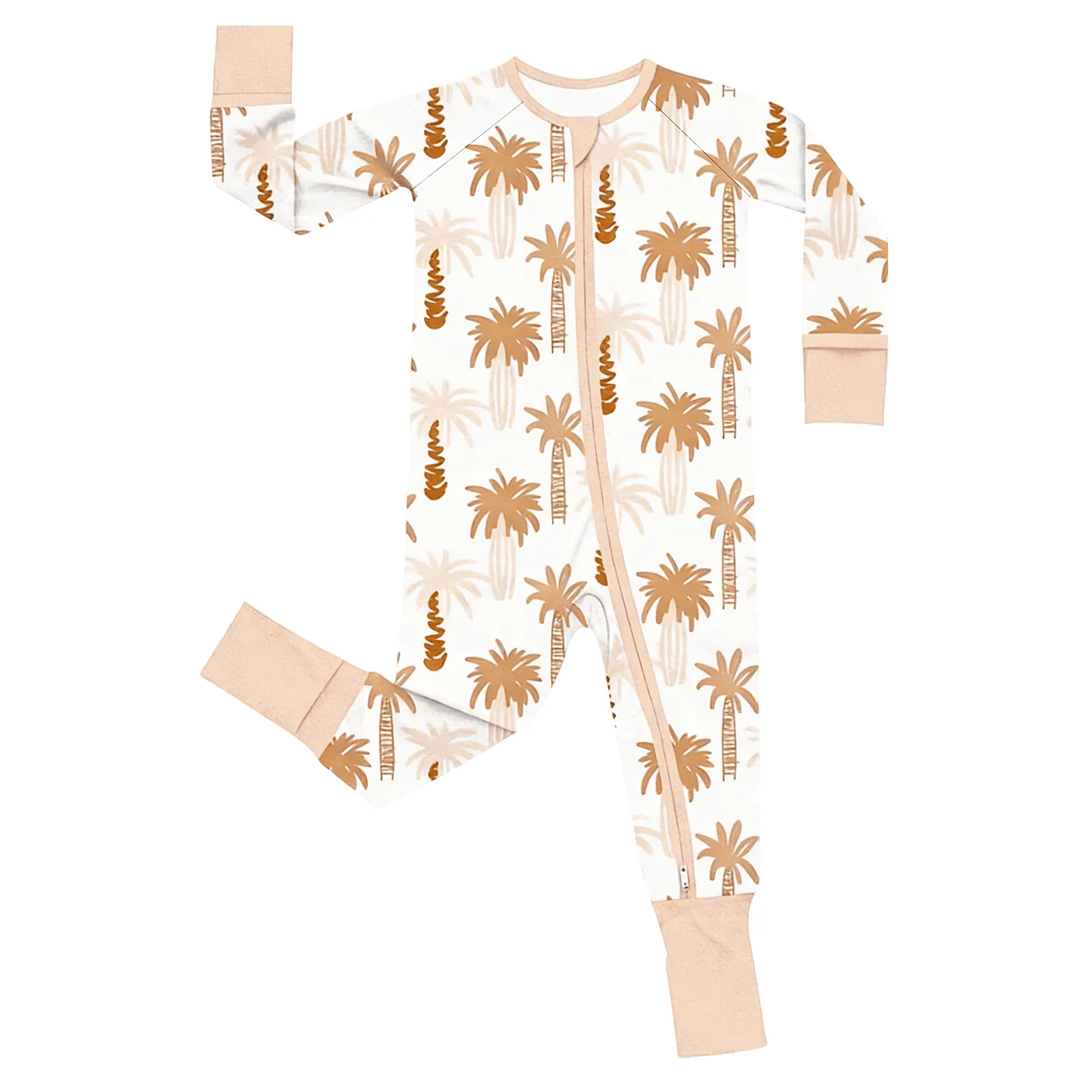 Custom Christmas Newborn Baby Romper Clothes Viscose Bamboo Spandex 2 Way Zipper Newborn Jumpsuits