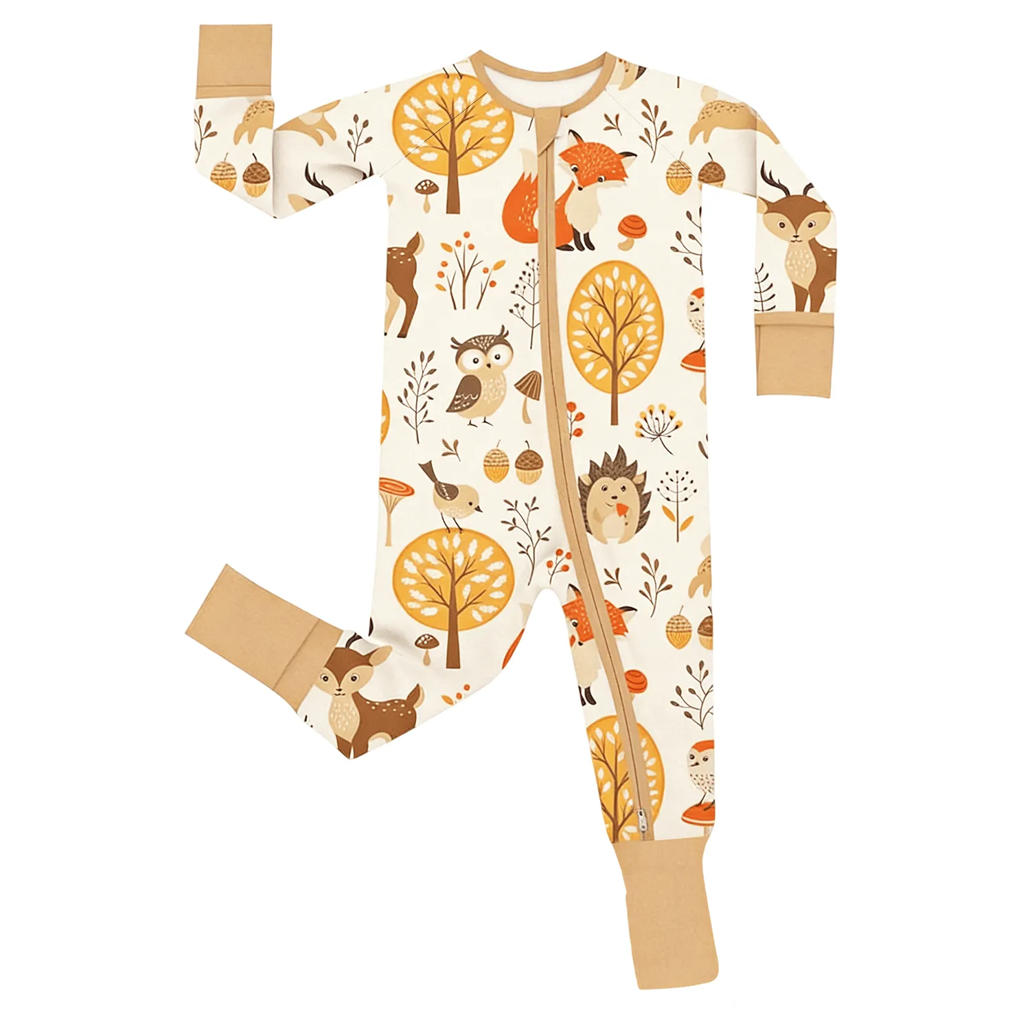 Custom Christmas Newborn Baby Romper Clothes Viscose Bamboo Spandex 2 Way Zipper Newborn Jumpsuits