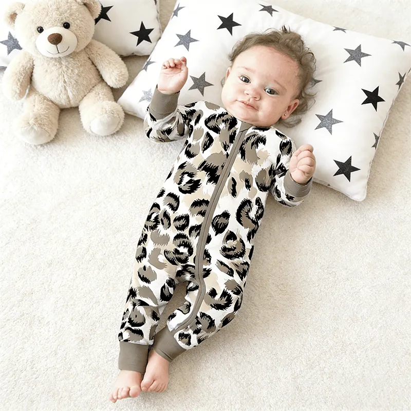 Design Private Label Baby Romper Custom Print for Newborn Unisex Low Moq