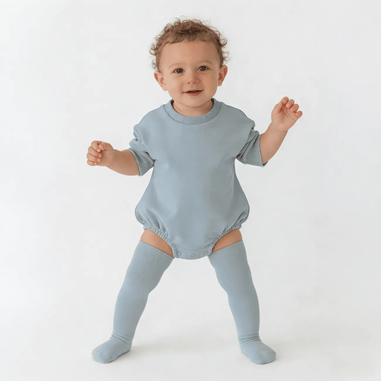 Wholesale Bamboo Baby Bubble Romper | Long Sleeve Newborn Onesie Custom