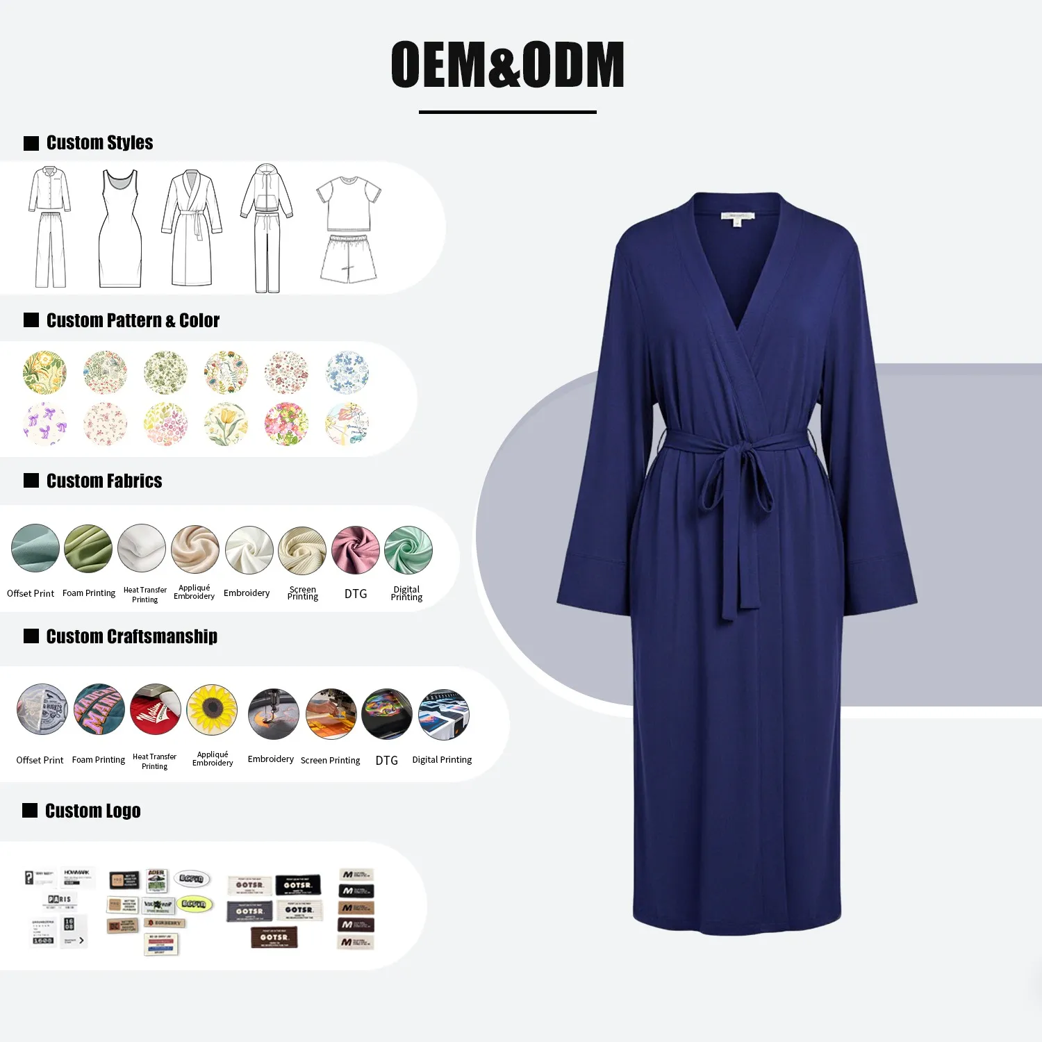 Custom Luxury Modal Robes for Women Wholesale Private Label Sleepwear Manufacturer