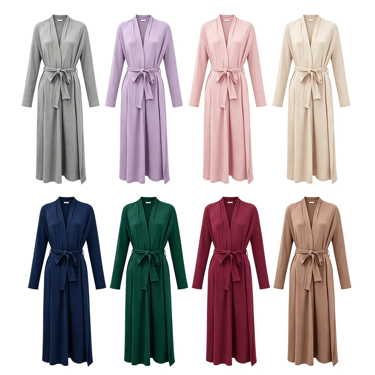 Custom Luxury Modal Nightgown Wholesale Long Sleeve Women Dressing Gown