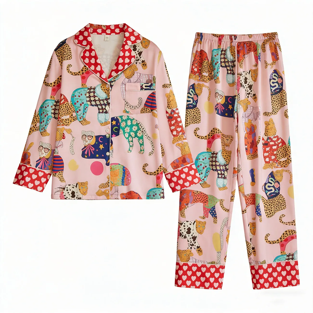 Hongbo Custom Logo Ice Silk Women Pajamas Set B2B Wholesale Luxury Sleepwear