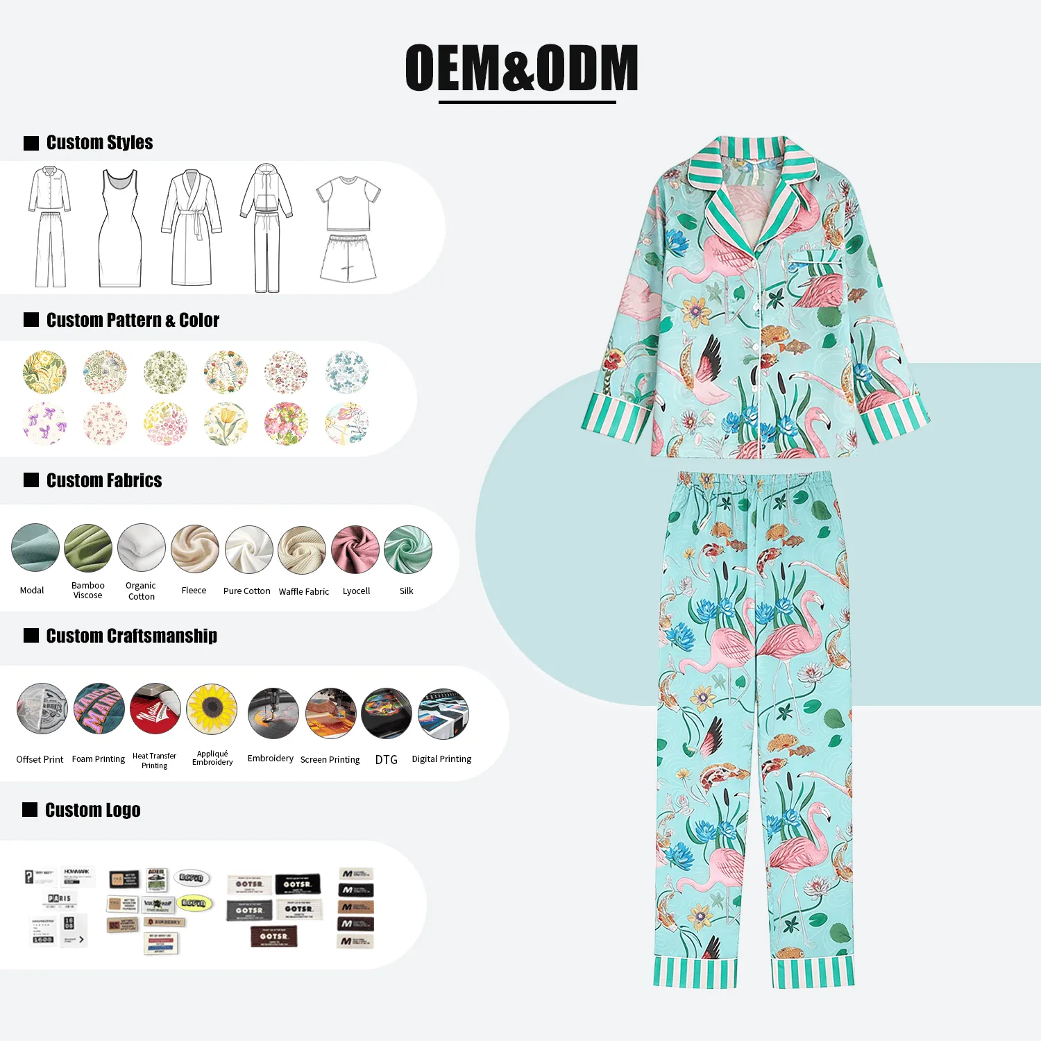 Hongbo Custom Logo Ice Silk Women Pajamas Set B2B Wholesale Luxury Sleepwear