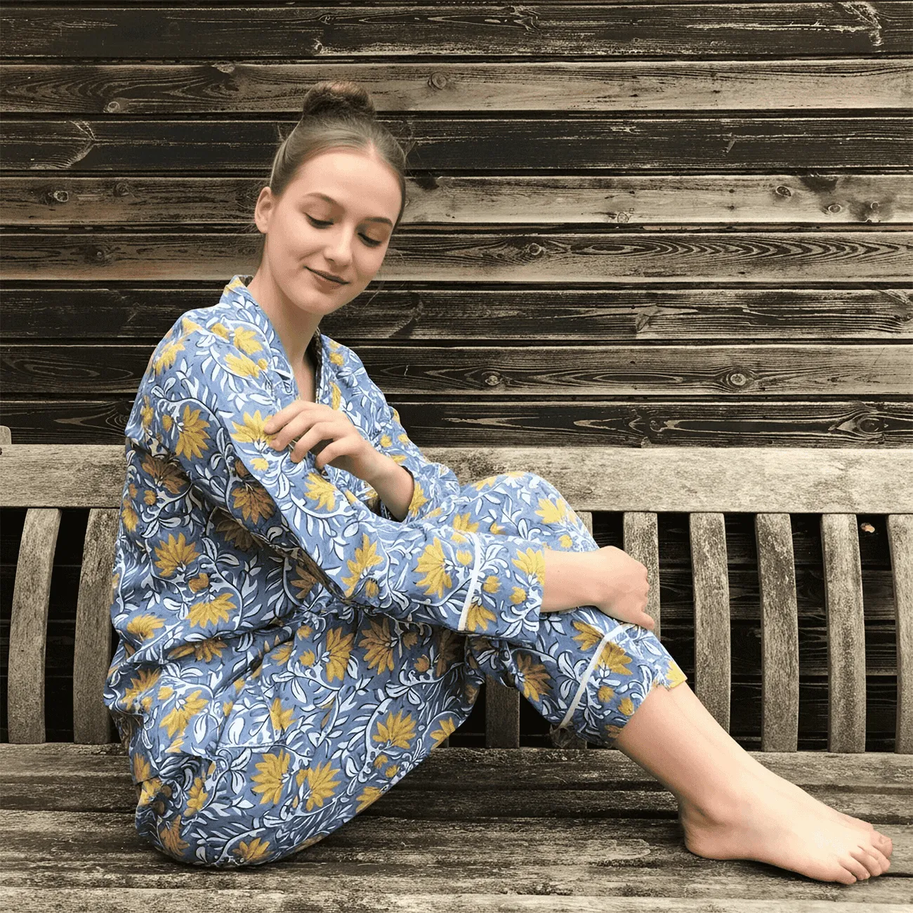 Custom Women Crinkle Cotton Gauze Pajamas Personalized Muslin Loungewear Wholesale