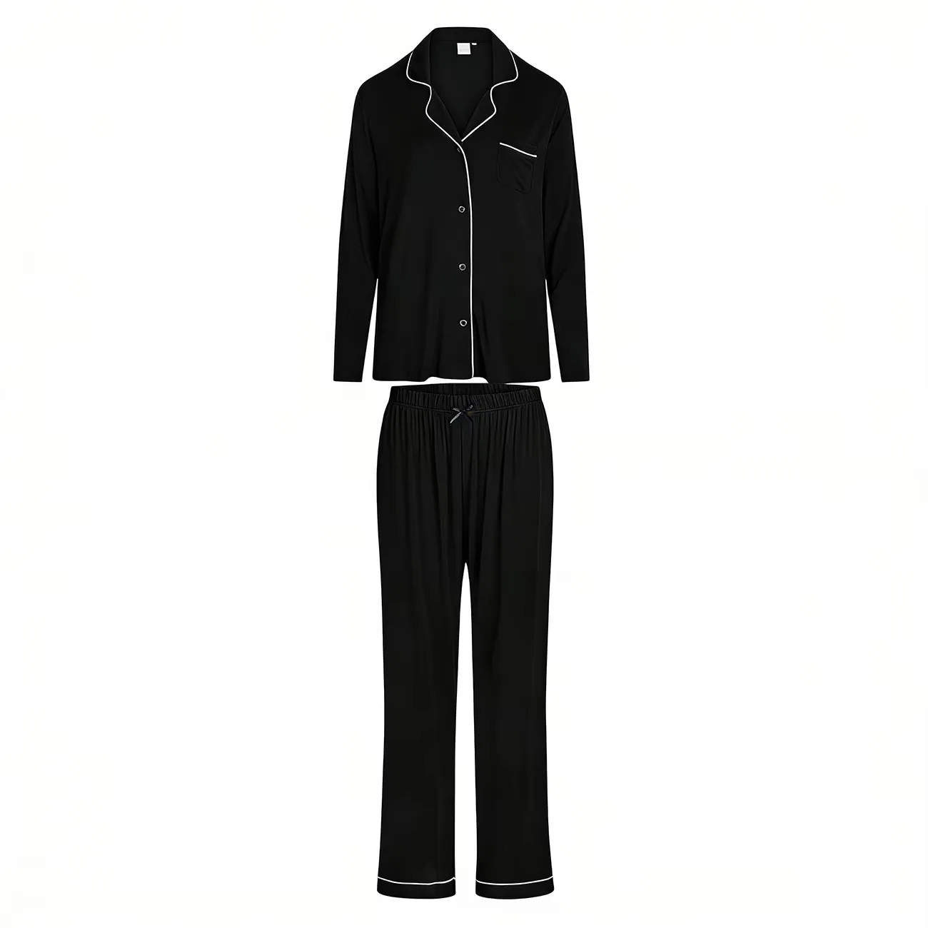 Custom 100 Percent Cotton Pajamas Women Two Piece Crew Neck Sleepwear OEM