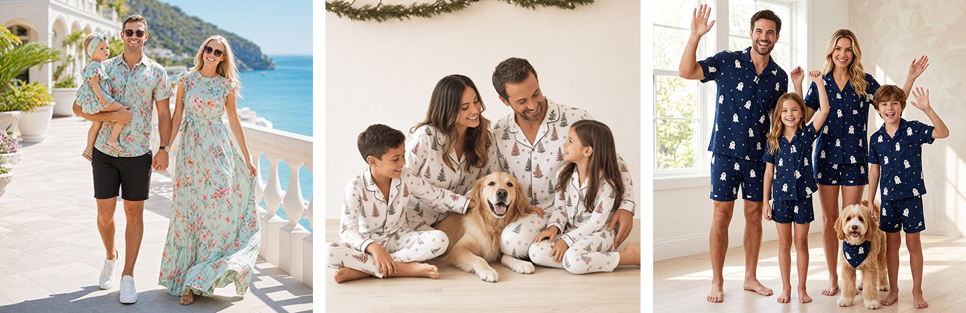 A Coordinated Family Sleepwear Collection